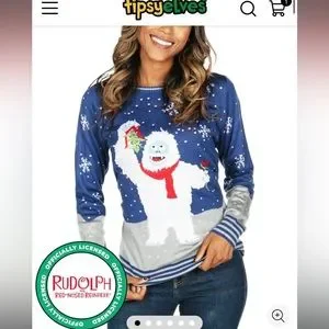 Tipsy Elves Sweaters Tipsy Elves X Rudolph Bumble Bae Christmas Sweater L Nwt Poshmark